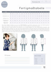 Papierschnittmuster Sweatjacke Manuc Kinder meine Herzenswelt Stoffmeisterei